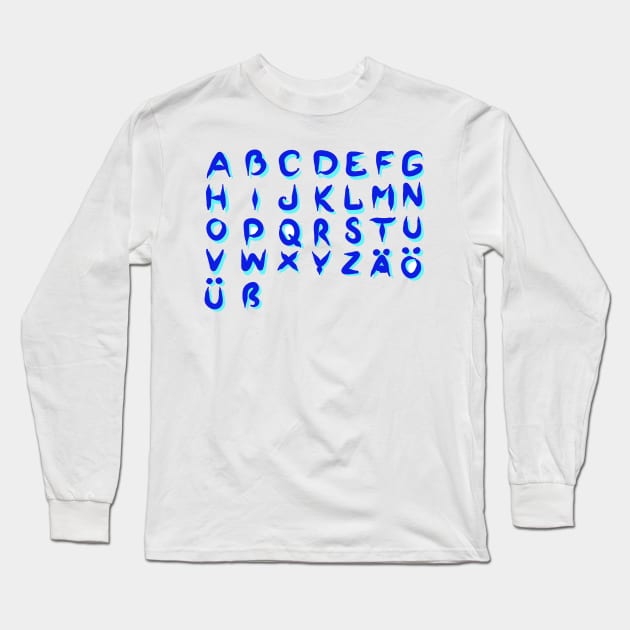 German alphabet. Back to school soon. Letters for children. Study. Long Sleeve T-Shirt by grafinya